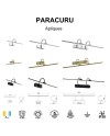 PARACURU * APLIQUE LED 12W 3000K NEGRO